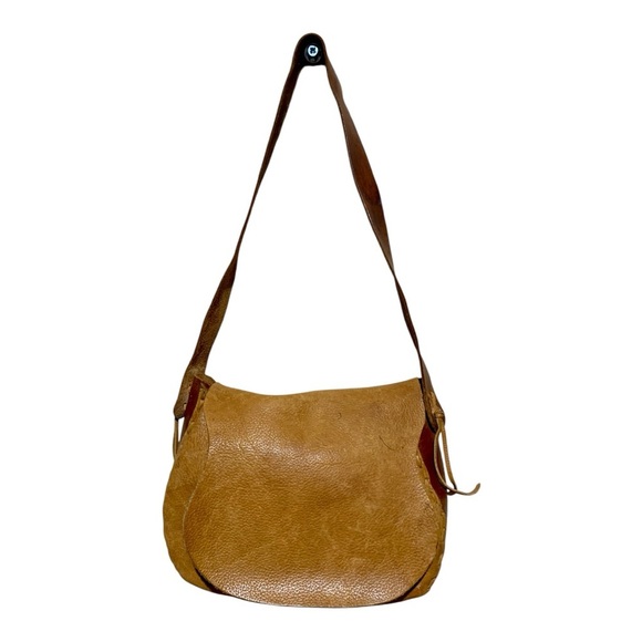Vintage 1970’s Handcrafted Leather Shoulder Bag - Picture 1 of 8